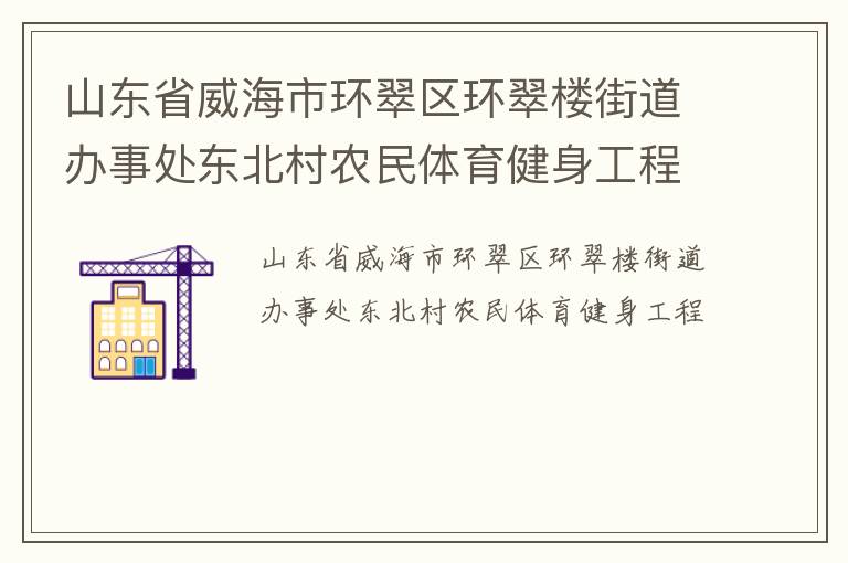 山东省威海市环翠区环翠楼街道办事处东北村农民体育健身工程
