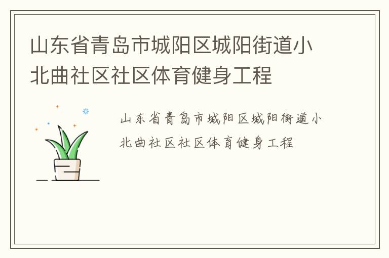 山东省青岛市城阳区城阳街道小北曲社区社区体育健身工程