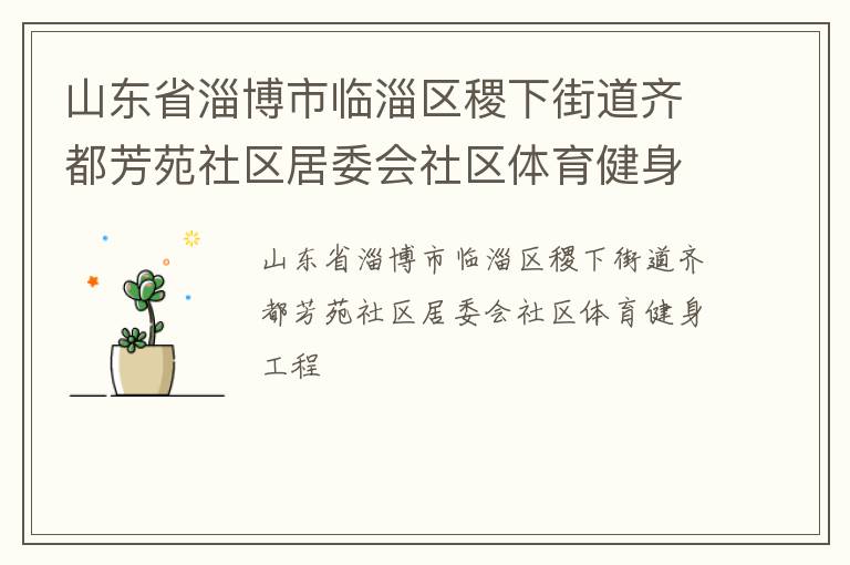 山东省淄博市临淄区稷下街道齐都芳苑社区居委会社区体育健身工程
