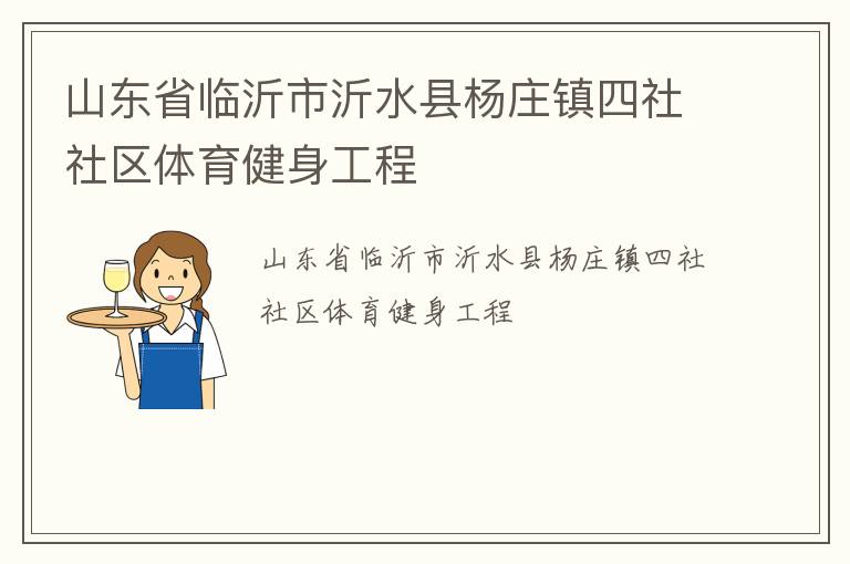 山东省临沂市沂水县杨庄镇四社社区体育健身工程