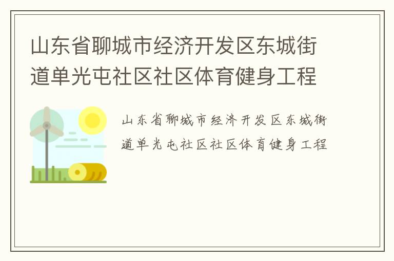 山东省聊城市经济开发区东城街道单光屯社区社区体育健身工程