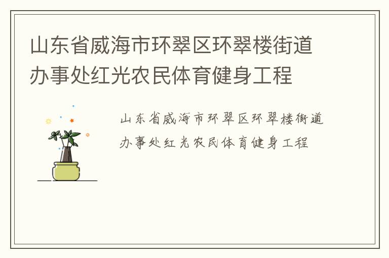 山东省威海市环翠区环翠楼街道办事处红光农民体育健身工程