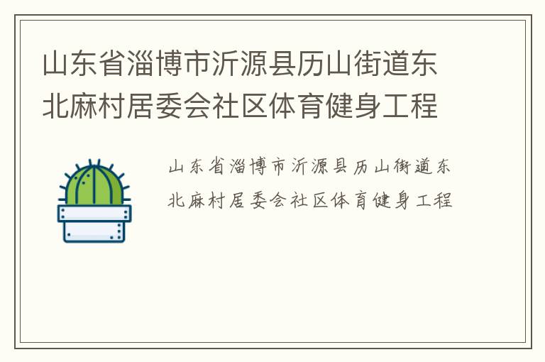 山东省淄博市沂源县历山街道东北麻村居委会社区体育健身工程