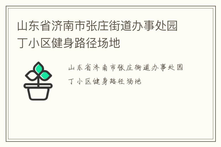 山东省济南市张庄街道办事处园丁小区健身路径场地