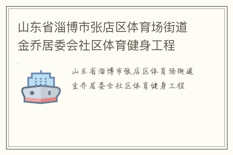 山东省淄博市张店区体育场街道金乔居委会社区体育健身工程