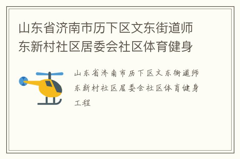 山东省济南市历下区文东街道师东新村社区居委会社区体育健身工程