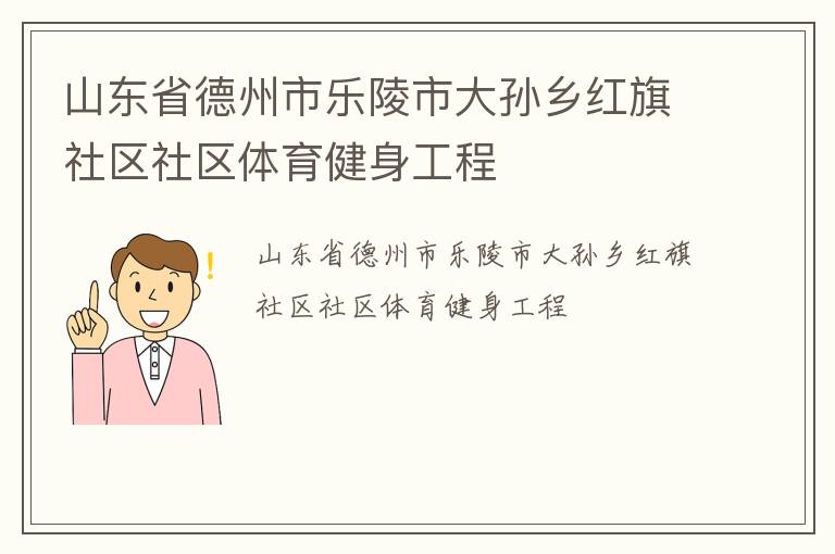 山东省德州市乐陵市大孙乡红旗社区社区体育健身工程
