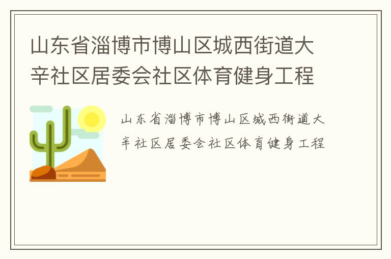 山东省淄博市博山区城西街道大辛社区居委会社区体育健身工程