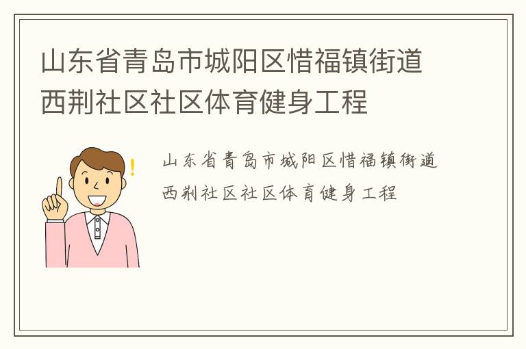 山东省青岛市城阳区惜福镇街道西荆社区社区体育健身工程