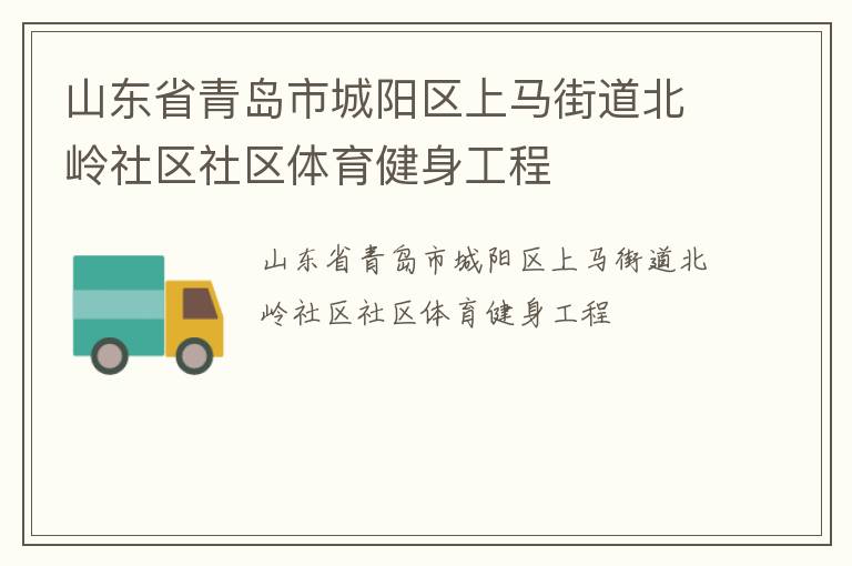 山东省青岛市城阳区上马街道北岭社区社区体育健身工程