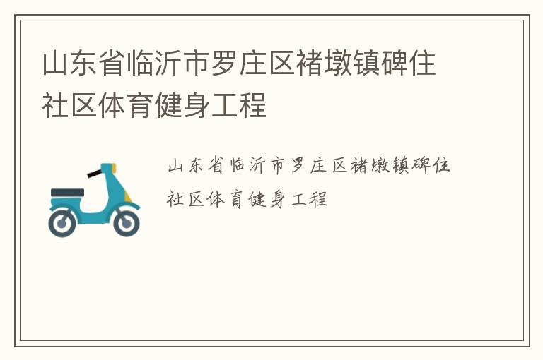 山东省临沂市罗庄区褚墩镇碑住社区体育健身工程