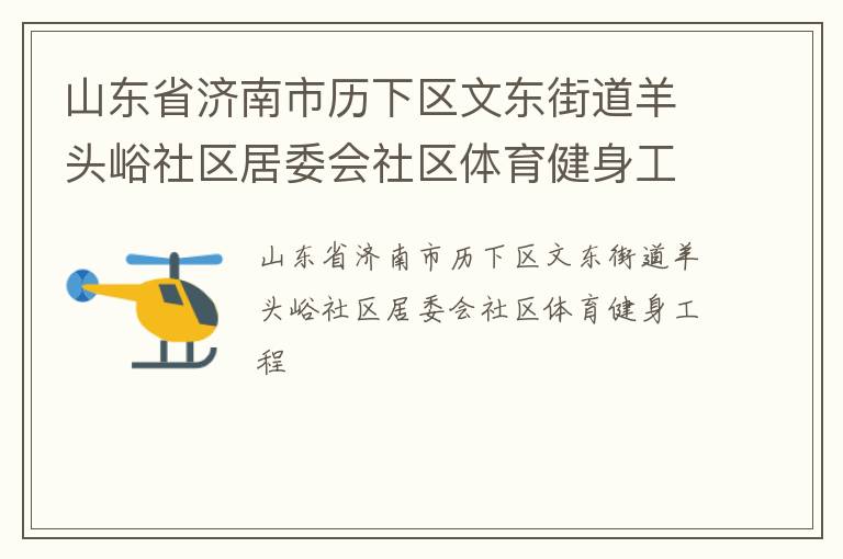 山东省济南市历下区文东街道羊头峪社区居委会社区体育健身工程