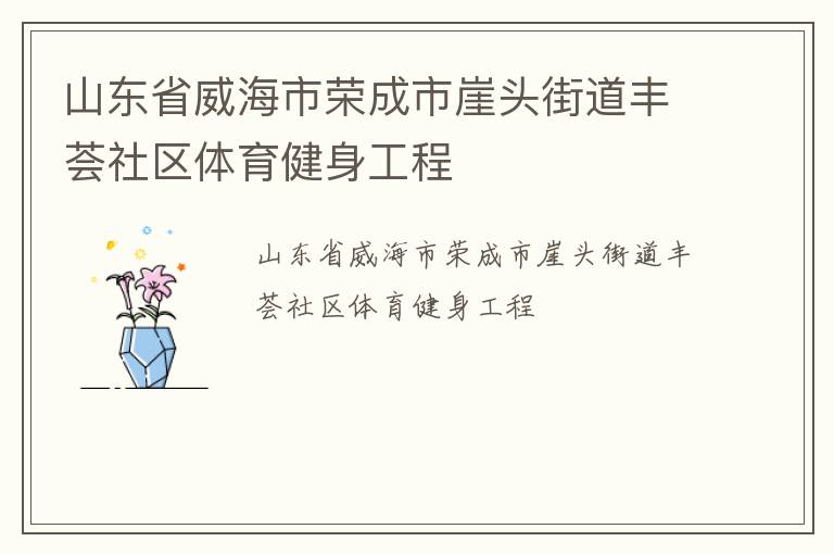 山东省威海市荣成市崖头街道丰荟社区体育健身工程