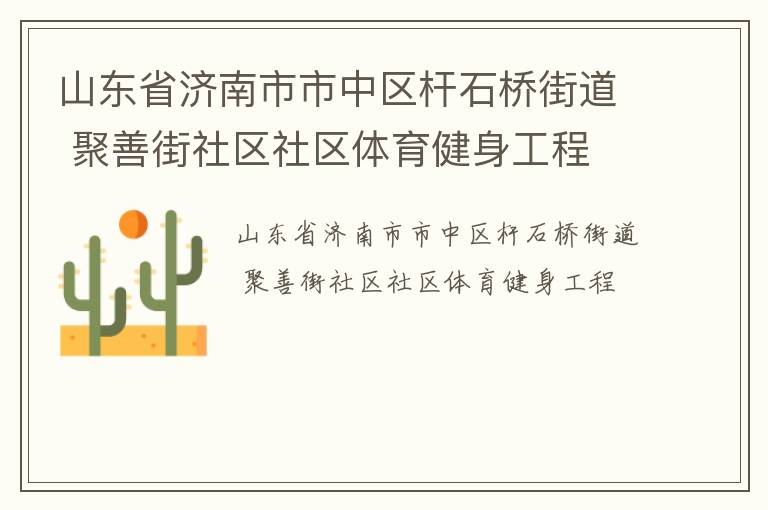 山东省济南市市中区杆石桥街道 聚善街社区社区体育健身工程