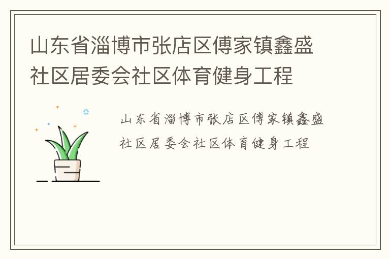山东省淄博市张店区傅家镇鑫盛社区居委会社区体育健身工程