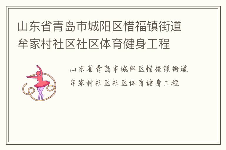 山东省青岛市城阳区惜福镇街道牟家村社区社区体育健身工程