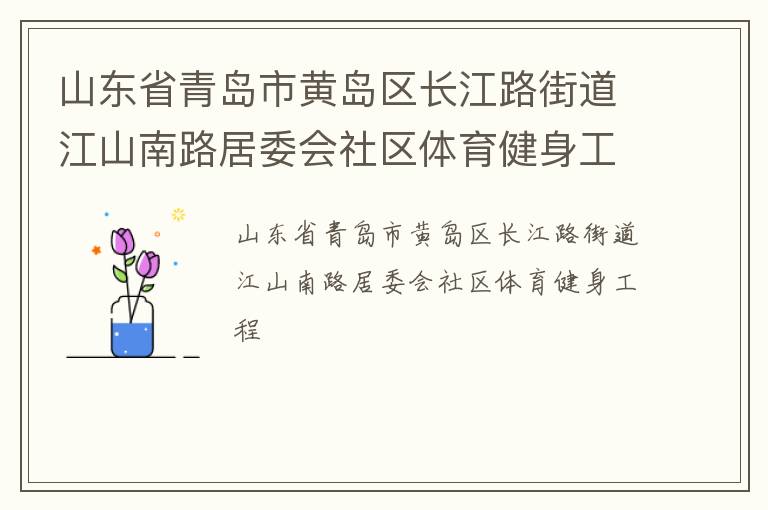 山东省青岛市黄岛区长江路街道江山南路居委会社区体育健身工程