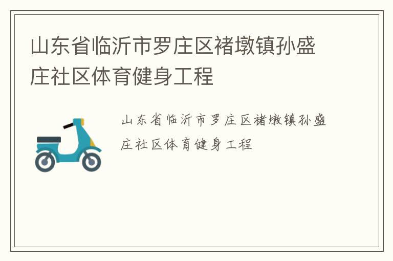 山东省临沂市罗庄区褚墩镇孙盛庄社区体育健身工程