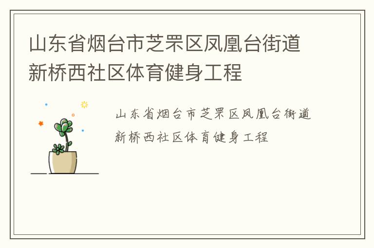 山东省烟台市芝罘区凤凰台街道新桥西社区体育健身工程