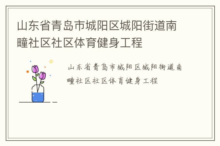 山东省青岛市城阳区城阳街道南疃社区社区体育健身工程