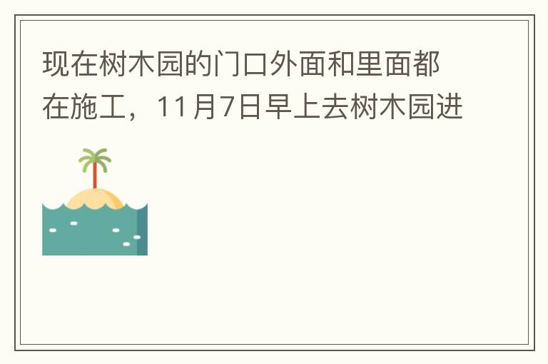 现在树木园的门口外面和里面都在施工，11月7日早上去树木园进行户外活动，在出入口都是非常大的灰尘，有挖掘机等机械在施工，但是周围都是灰尘，施工方没有做好防尘措施，而且我们走的时候，竟然还有一个人拿着扫