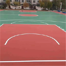 8mm新国标硅pu篮球场翻新 丙烯酸篮球场 厚冠全塑型塑胶跑道