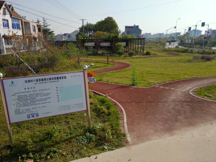 洼港村八组党建微公园市民健身步道