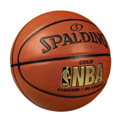 斯伯丁NBA LOGO金色经典篮球