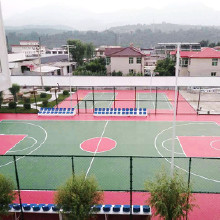 厦门学校硅PU球场地坪室外泉州EPDM塑胶跑道丙烯酸场篮球场运动场环保地坪漆施工