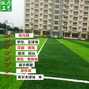傲雨仿真草坪 婚礼假草皮地毯幼儿园草坪运动足球场围挡人造草坪