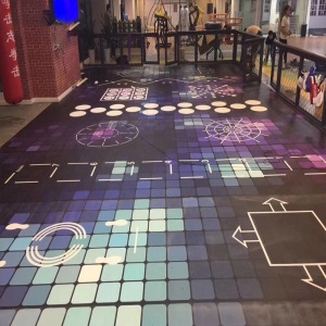 健身房地胶垫私教360定制图案Logo功能防滑训练PVC塑胶运动地板垫