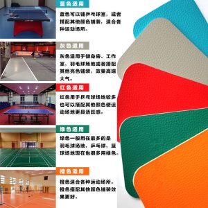乒乓球地胶专用地板室内球场地胶PVC塑胶布纹地垫球馆比赛专用