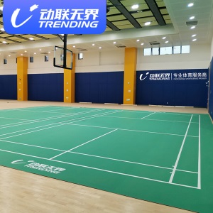 动联无界 专业羽毛球地胶PVC塑胶地垫室内运动地垫防滑比赛型场地安装专业水晶沙4.5mm