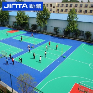 劲踏（JINTA）悬浮地板 室外篮球场悬浮地板羽毛球场户外用的幼儿园悬浮式拼装地板排球场地垫 普及型