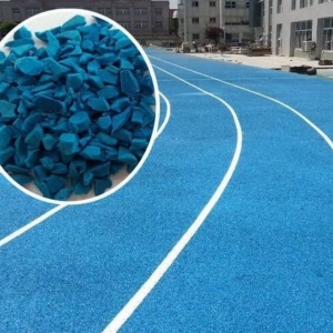 厂家直销彩色跑道颗粒EPDM彩色颗粒学校体育场塑胶跑道地面材料