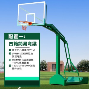 篮球架 成人标准户外移动蓝球架 家用学校训练篮球架子 篮球框 绿色大箱篮架