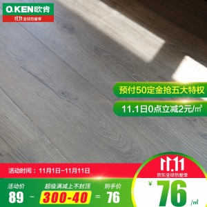 欧肯（O.KEN） 欧肯地板强化复合木地板 12mm防水耐磨客厅卧室地暖厂家直销复合地板 308