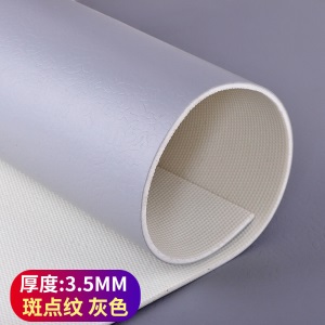 运动地板健身房地胶舞蹈室用PVC地胶乒乓球塑胶地板街舞练舞 斑点纹灰色(3.5mm)