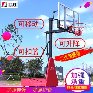 迎龙移动篮球架户外成人 室外可升降标准篮球架子家用篮球框青少年 室内