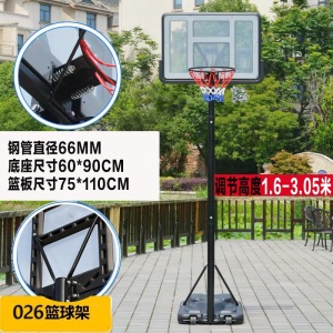 双航 篮球架 青少年儿童室内家用球架 户外可升降可移动成人标准篮球架