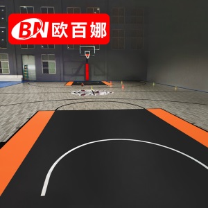 欧百娜悬浮地板篮球场地垫室外专用拼装地板室内篮球场地胶防滑pvc运动地板