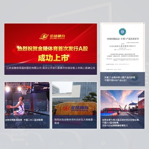 金陵体育 固定式单臂篮球架GDJ-1AB/11232 FIBA认证 配高强度安全玻璃篮板