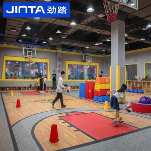 劲踏（JINTA）健身房地胶垫 私教定制功能性地垫pvc塑胶运动地板体适能地垫 内置图案2.0mm