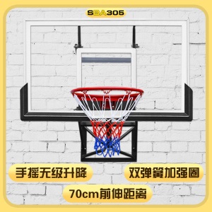 德胜(SBA305)篮球架 成人 户外室内悬挂式投篮架子标准篮筐
