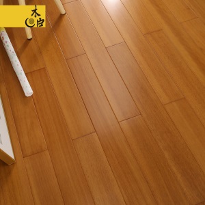 木臣实木地板厂家直销番龙眼锁扣地暖E0级环保进口纯原木18mm 番龙眼本色（910×110×18）