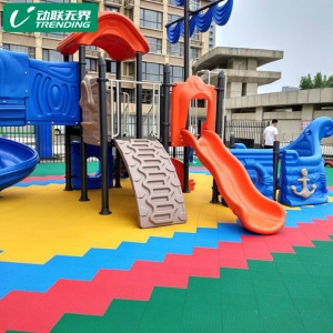 动联无界DTS弹性运动地板室外运动场地篮球羽毛球场地垫幼儿园幼儿园公园步道拼接悬浮地板