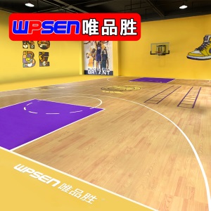 唯品胜羽毛球场地胶垫室内PVC塑胶运动地板防滑篮球场地胶气排球乒乓球地胶垫