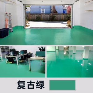 三青 水性地坪漆 耐磨地板漆非环氧树脂自流平水泥地面漆划线漆厂房室外室内家用环保耐候防水油漆 白色