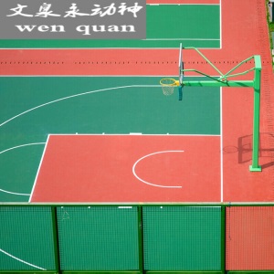 【京选好物】硅pu材料塑胶地面篮球场运动地板橡胶羽毛球户外胶垫球场地胶施工 5mm硅PU