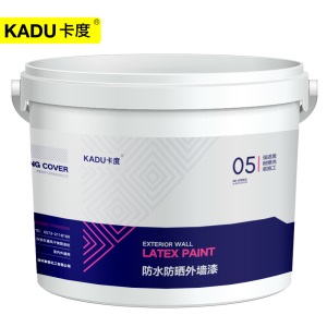 卡度（KADU）外墙乳胶漆二代自刷外墙漆防水防晒卫生间防水漆涂料外墙室外墙面漆白色2KG
